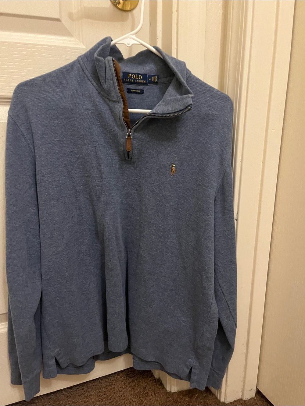 Polo by Ralph Lauren Blue Half-Zip Pullover Sweater